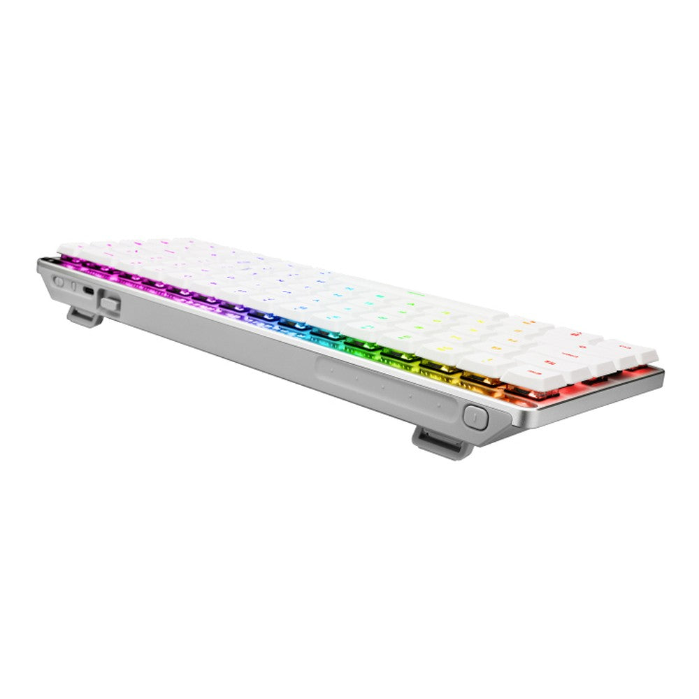 ASUS ROG Falchion RX Low Profile - Verkabelt & Kabellos - USB + RF Wireless + Bluetooth - Optischer Schlüsselschalter - QWERTZ - RGB - LED - Weiß - Tastatur