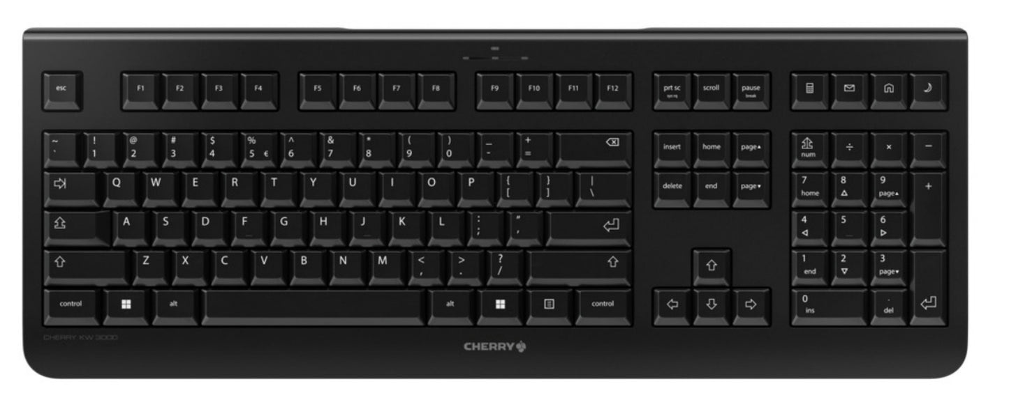Cherry KW 3000 - Volle Größe (100%) - Kabellos - RF Wireless - QWERTY - Schwarz - Tastatur