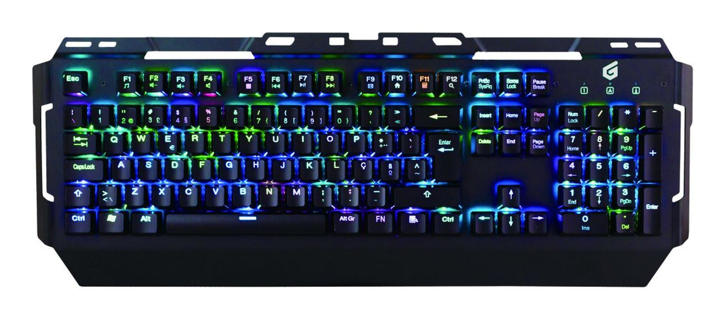 Conceptronic KRONIC - Kabelgebunden - USB - Mechanischer Switch - QWERTY - RGB - LED - Schwarz - Tastatur