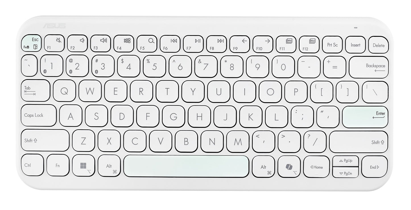 ASUS Marshmallow Tastatur Kw100 weiß - 84 Tasten - Tastatur