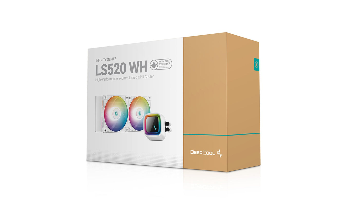 Deepcool LS520 WH - All - in - One - Flüssigkeitskühler - 12 cm - 500 RPM - 2250 RPM - Weiß - Kühler
