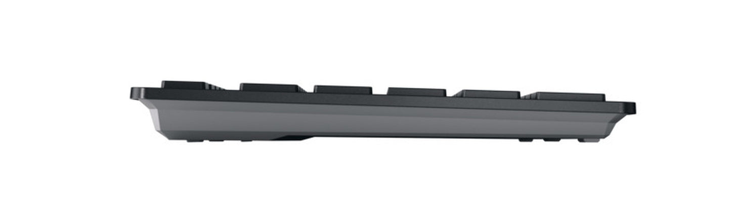 Cherry KW 9200 MINI - 75% - Verkabelt & Kabellos - USB + RF Wireless + Bluetooth - Scherenschalter - QWERTY - Schwarz - Tastatur