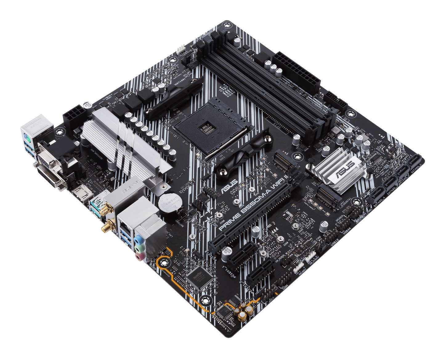 ASUS PRIME B550M - A WIFI II - AMD - Sockel AM4 - AMD Ryzen 3000 Series - AMD Ryzen 5000 Series - Sockel AM4 - DDR4 - SDRAM - 128 GB - Mainboard