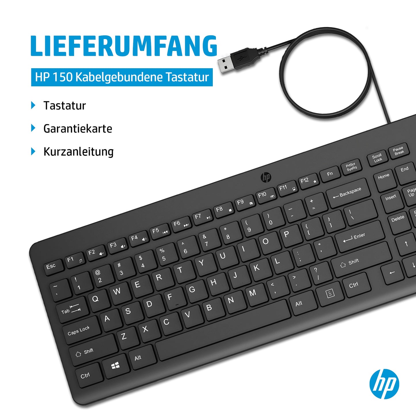 HP 150 Kabelgebundene Tastatur - QWERTZ - Tastatur
