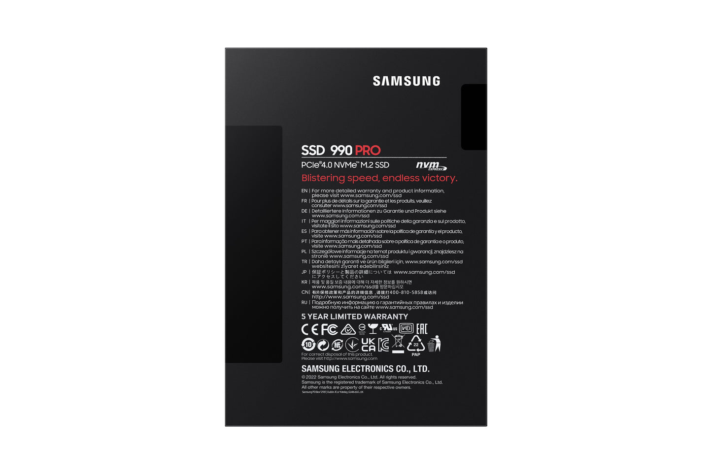 Samsung 990 PRO - 2 TB - M.2 - 7450 MB/s - SSD