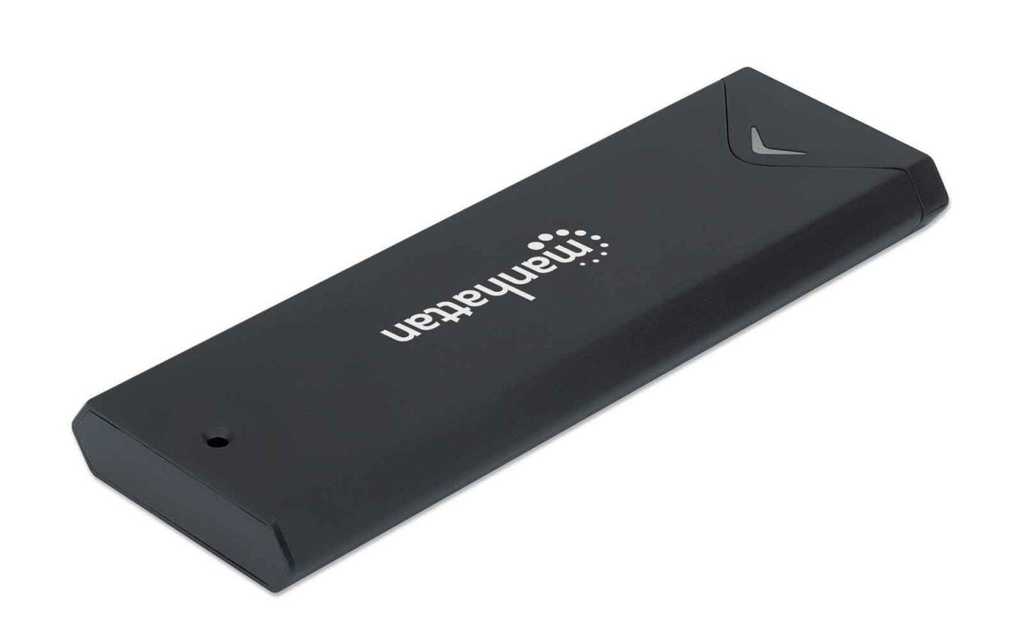 Manhattan M.2 NVMe SSD - Festplattengehäuse - USB 3.2 Gen 2 - USB - C - Buchsenanschluss für bis zu 10 Gbit/s - UASP - konform - Aluminium - schwarz - SSD - M.2 - M.2 - 10 Gbit/s - USB Anschluss - Schwarz - Gehäuse