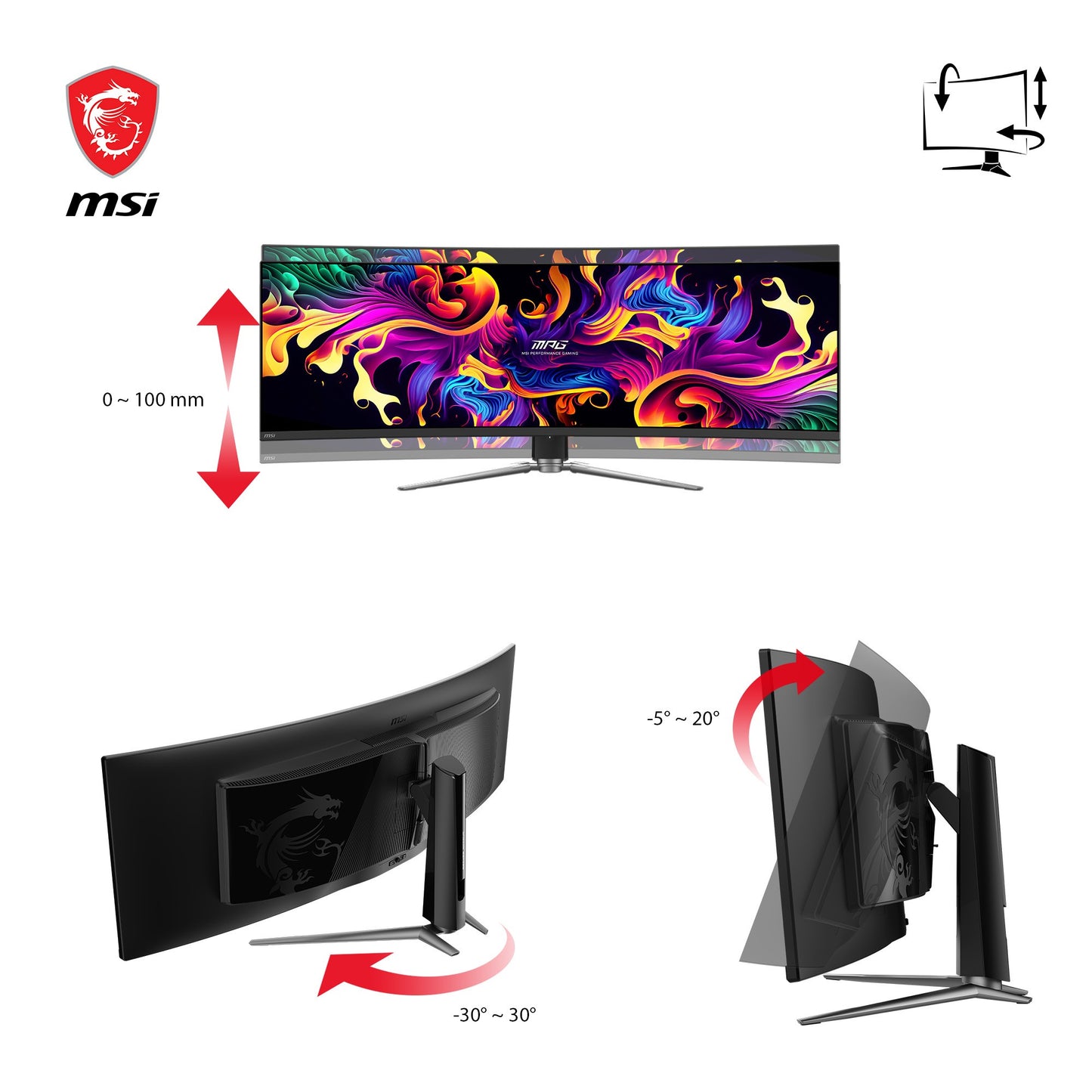 MSI MPG 491CQPDE QD - OLED Gaming - 124,5 cm - Monitor