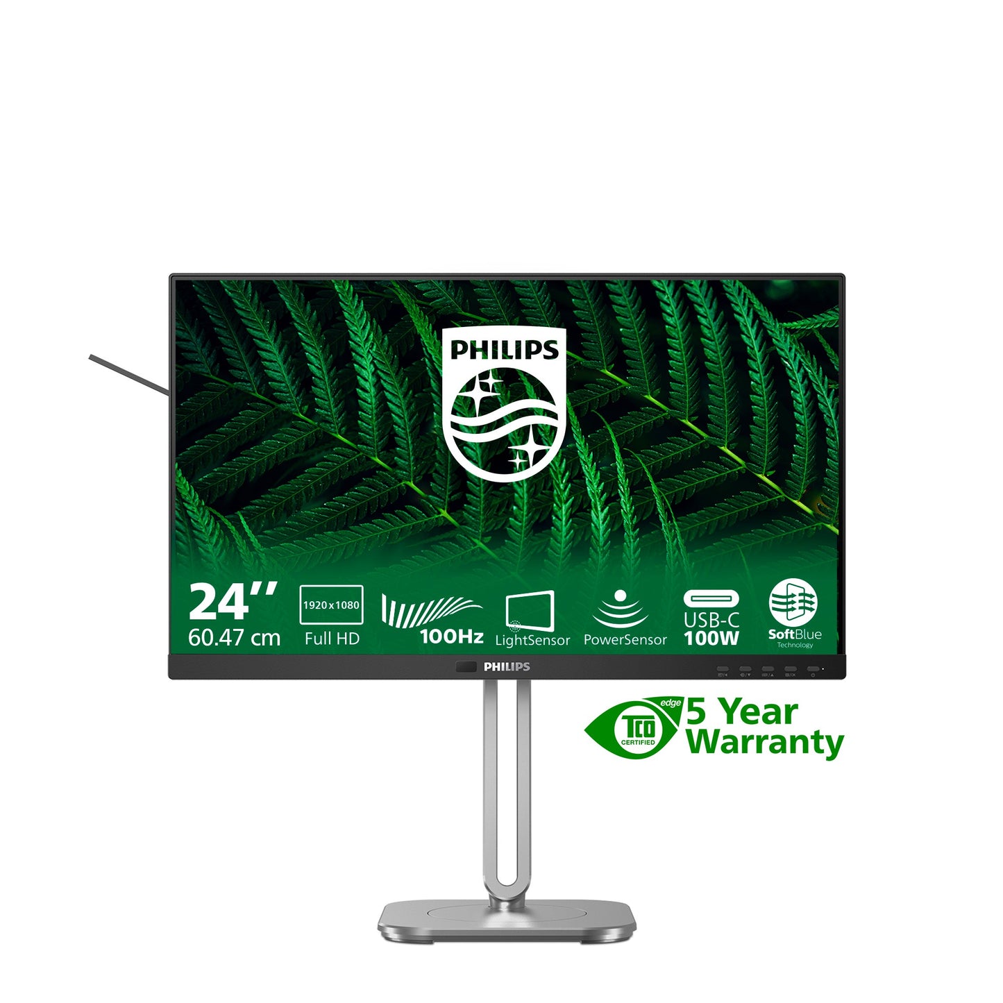 Philips 24" 24B2G5301 FHD/DP/HDMI/VGA/USB - C/Speaker/IPS - 60,5 cm - Monitor