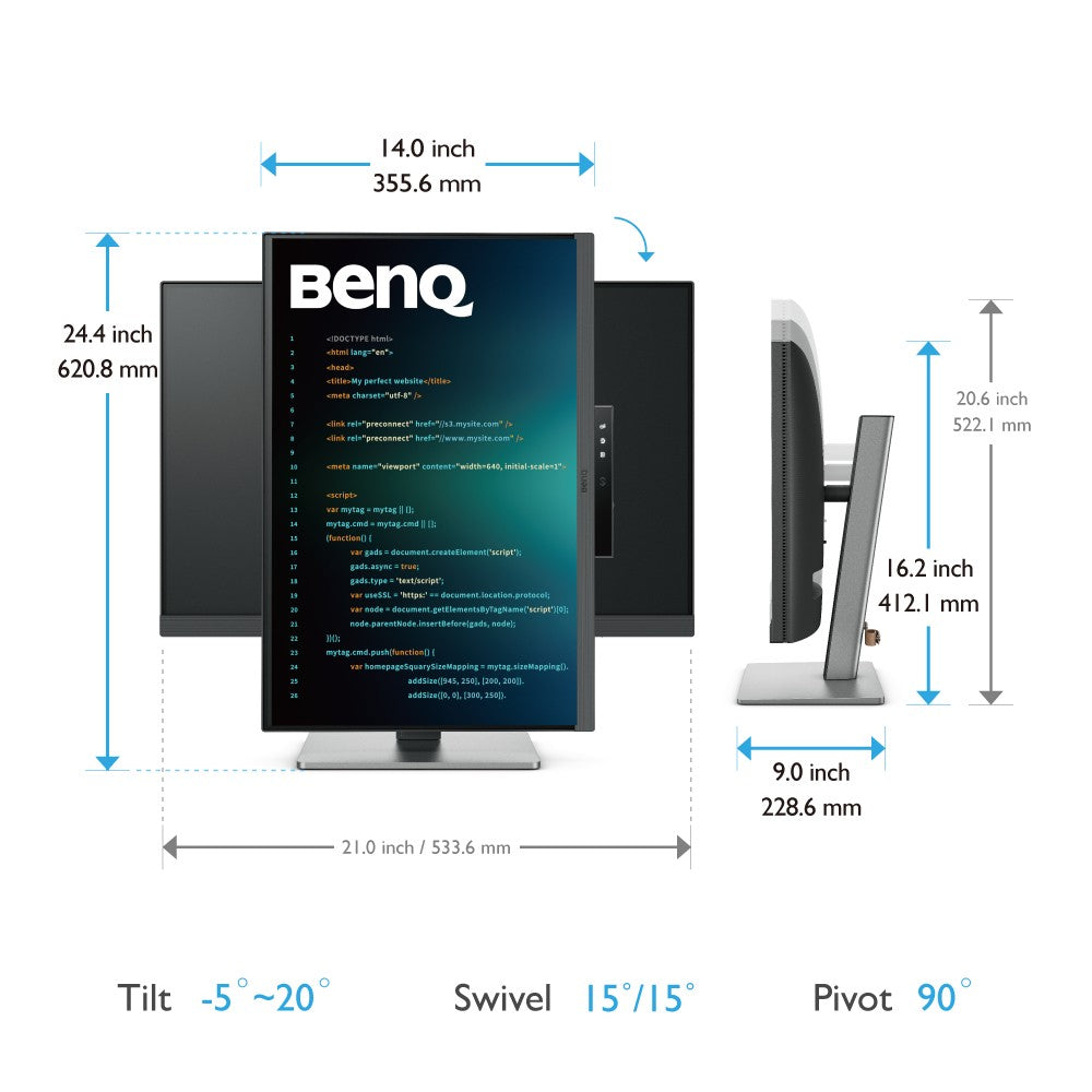 BenQ Monitor Rd240Q 24.1" - 61,2 cm - Monitor