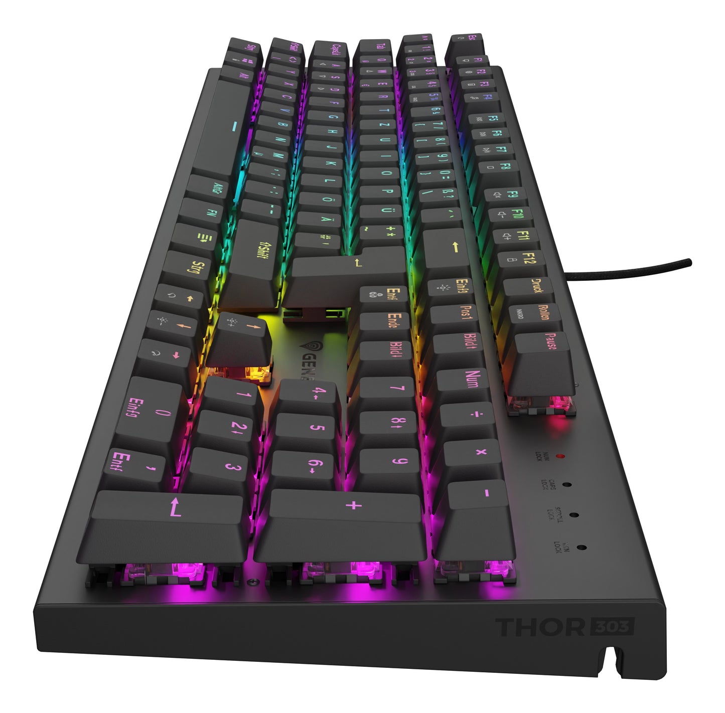 natec Gaming Tastatur Thor 303 brown kabelgeb. DE - Tastatur