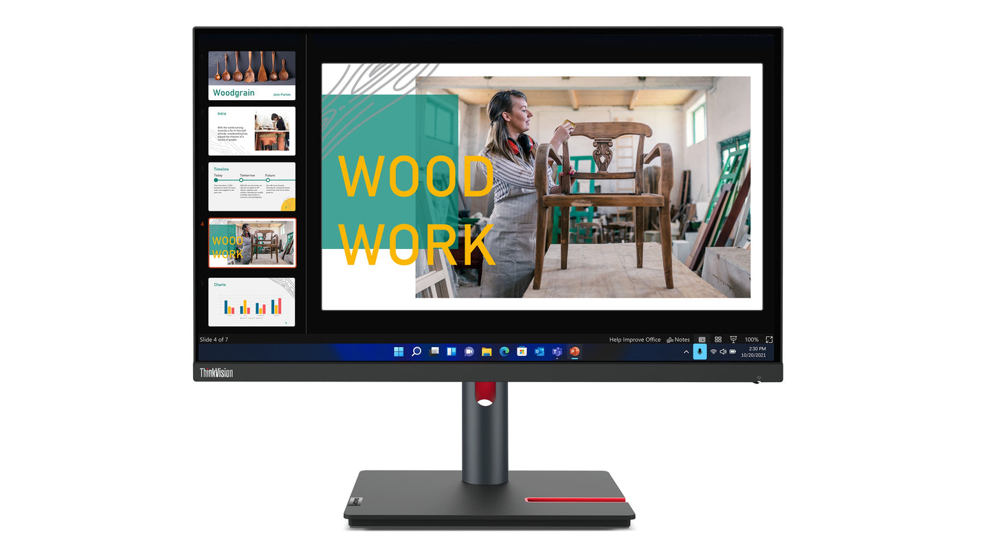 Lenovo ThinkVision P24q - 30 - 60,5 cm (23.8") - 2560 x 1440 Pixel - Quad HD - LED - 6 ms - Schwarz - Monitor