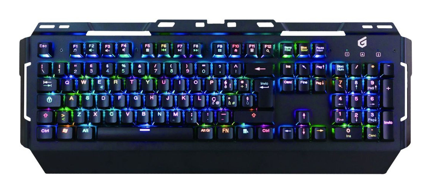 Conceptronic KRONIC - Kabelgebunden - USB - Mechanischer Switch - QWERTY - RGB - LED - Schwarz - Tastatur