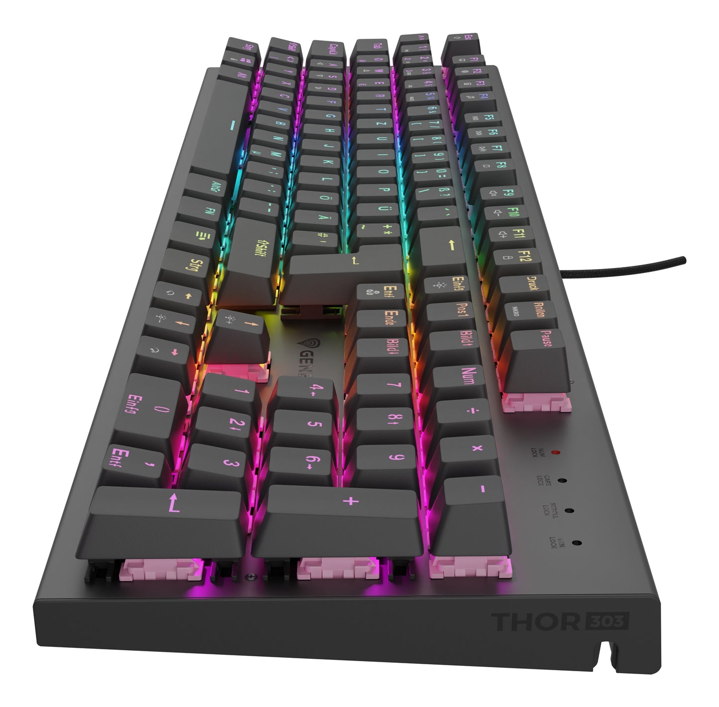 natec Gaming Tastatur THOR 303 silent kabelgeb. DE - Tastatur