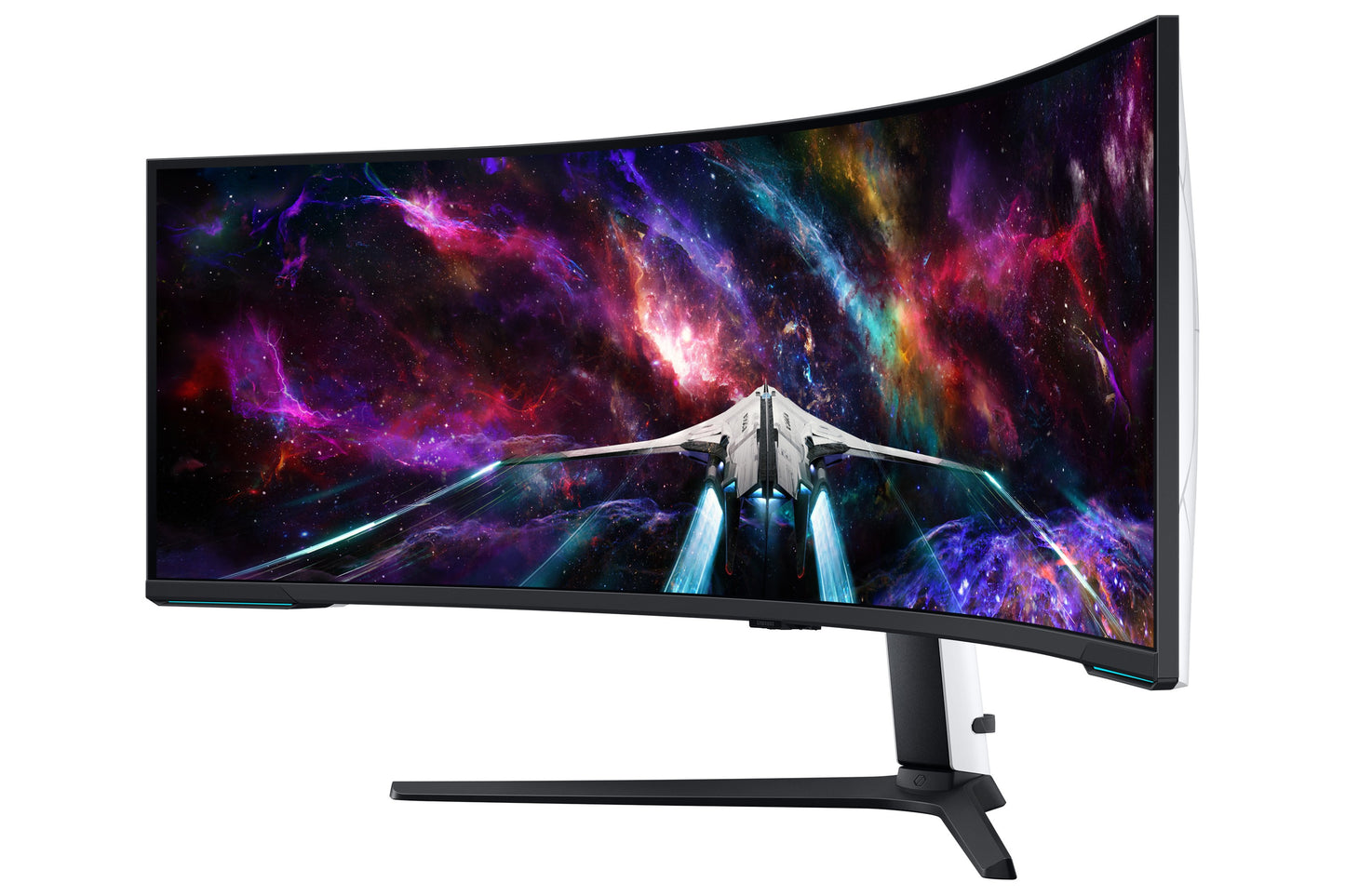 Samsung G95NC - 144,8 cm (57") - 7680 x 2160 Pixel - Dual UHD - QLED - 1 ms - Weiß - Monitor