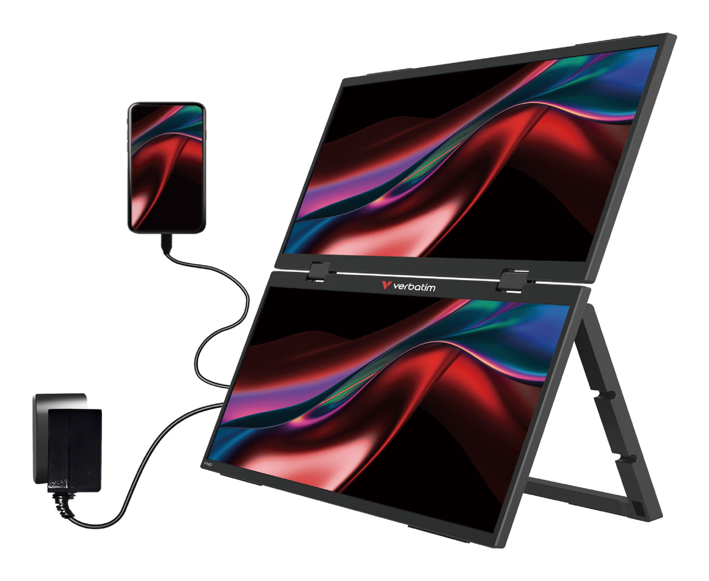 Verbatim Portable 15.6 Dual Monitor Essentials - Monitor