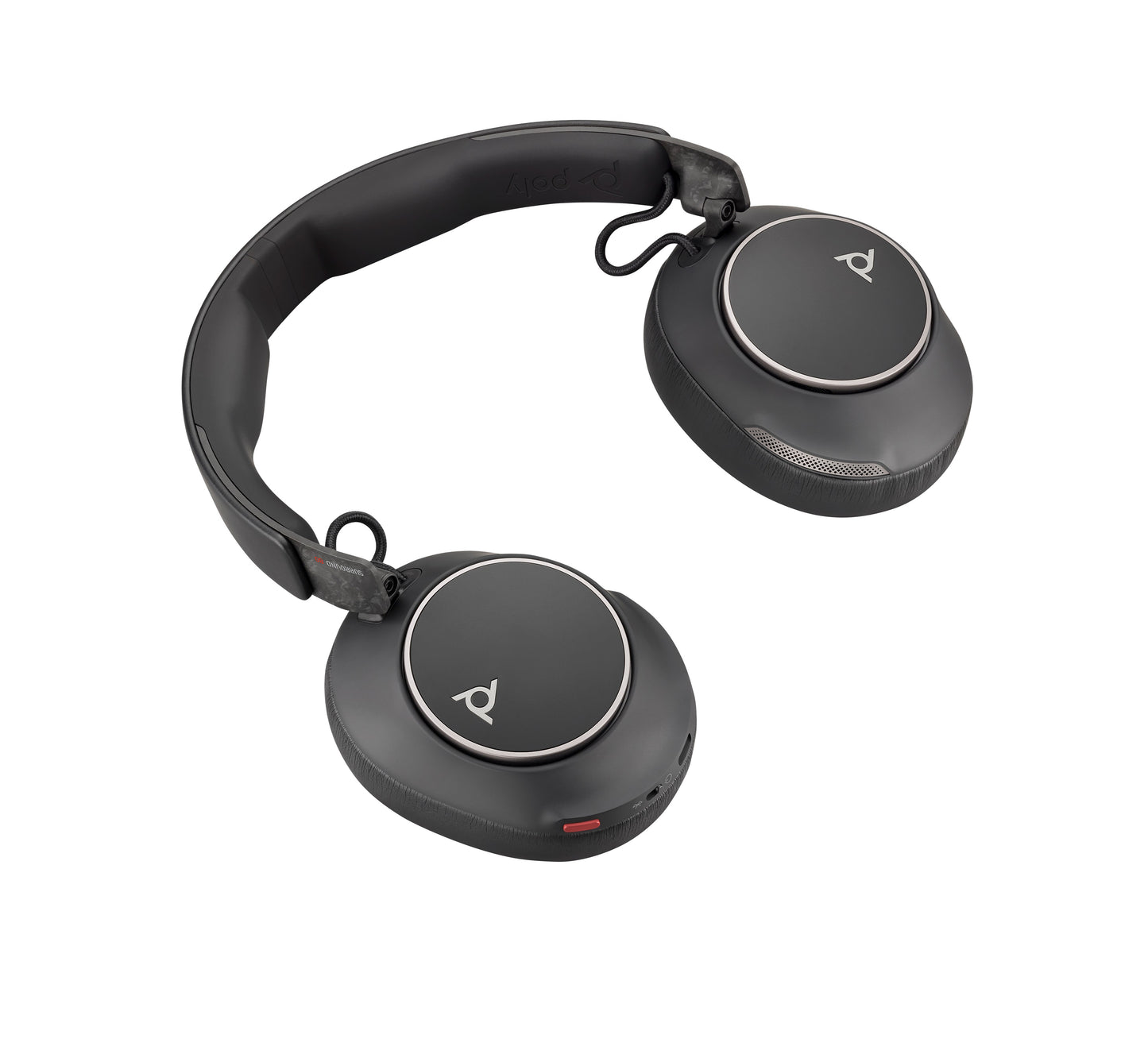 Poly HP Poly Voyager Surround 80 UC USB - C + USB - C/A - Adapter - Kabellos - Musik/Alltag - 275 g - Kopfhörer - Schwarz - Headset