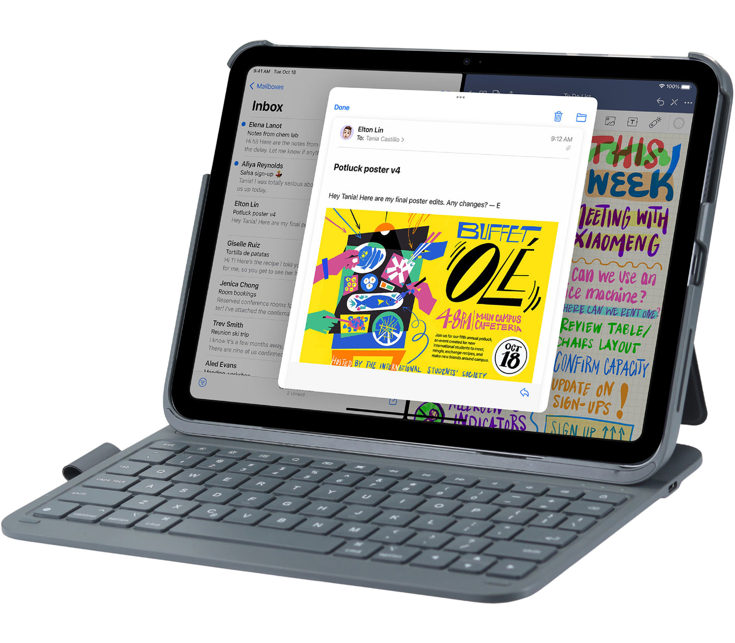 DEQSTER Slim Pro und Foliohülle (keyboard) - kabellos - Tastatur