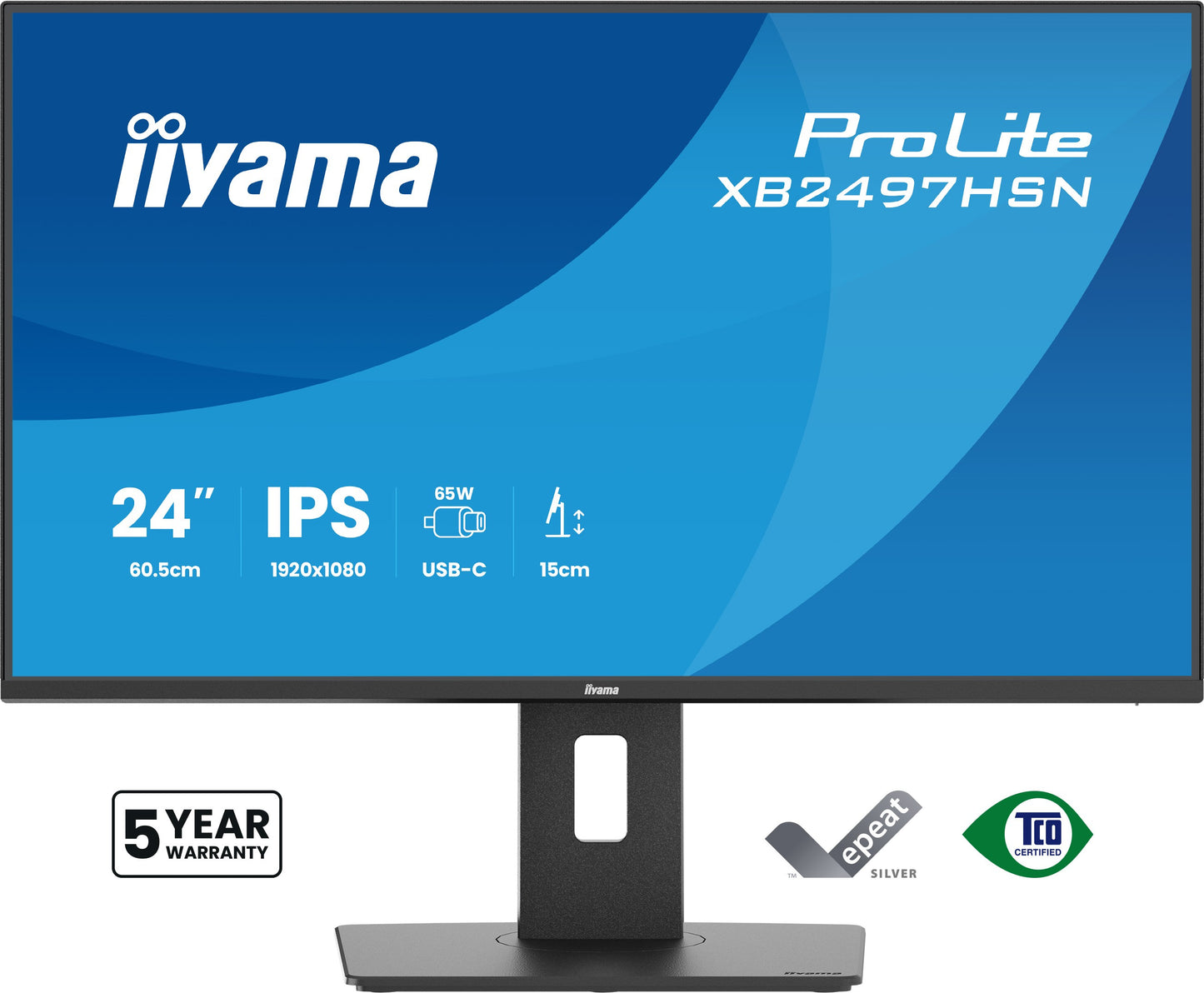 Iiyama 24 IPS USB - C HDMI DP MULTIMED - 60,5 cm - Monitor