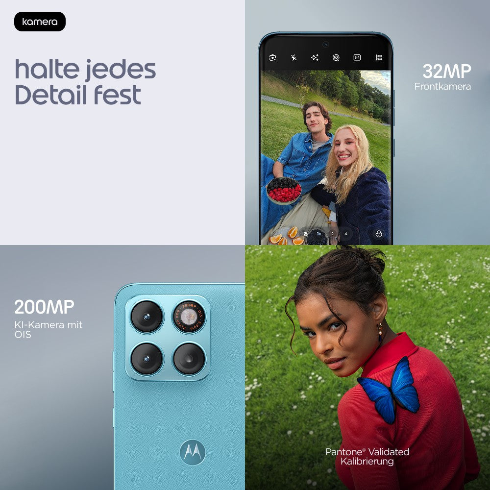 Motorola Solutions edge 70 Plus PANTONE Milky Blue - 256 GB - Mobiltelefon