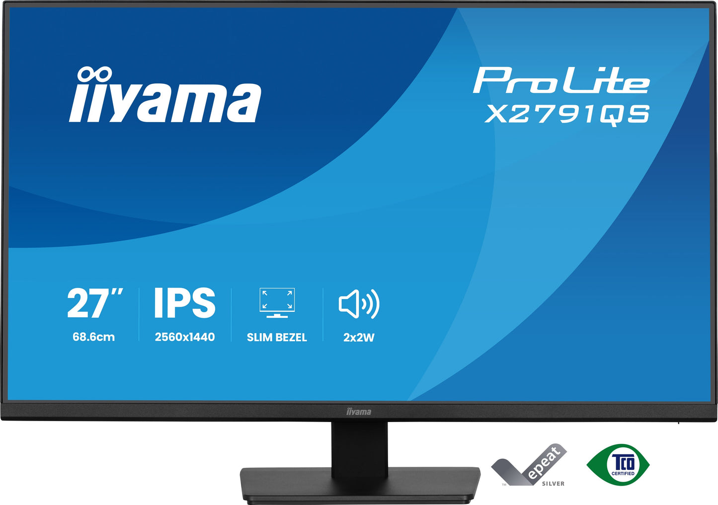 Iiyama ProLite X2791QS - B1 - LED - 27" - QHD a - IPS - 68,6 cm - Monitor