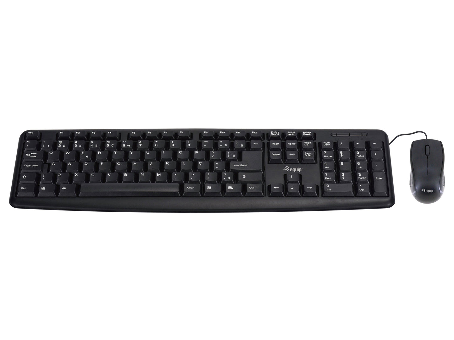 Equip 245202 - Volle Größe (100%) - Kabelgebunden - USB - QWERTY - Schwarz - Maus enthalten - Tastatur