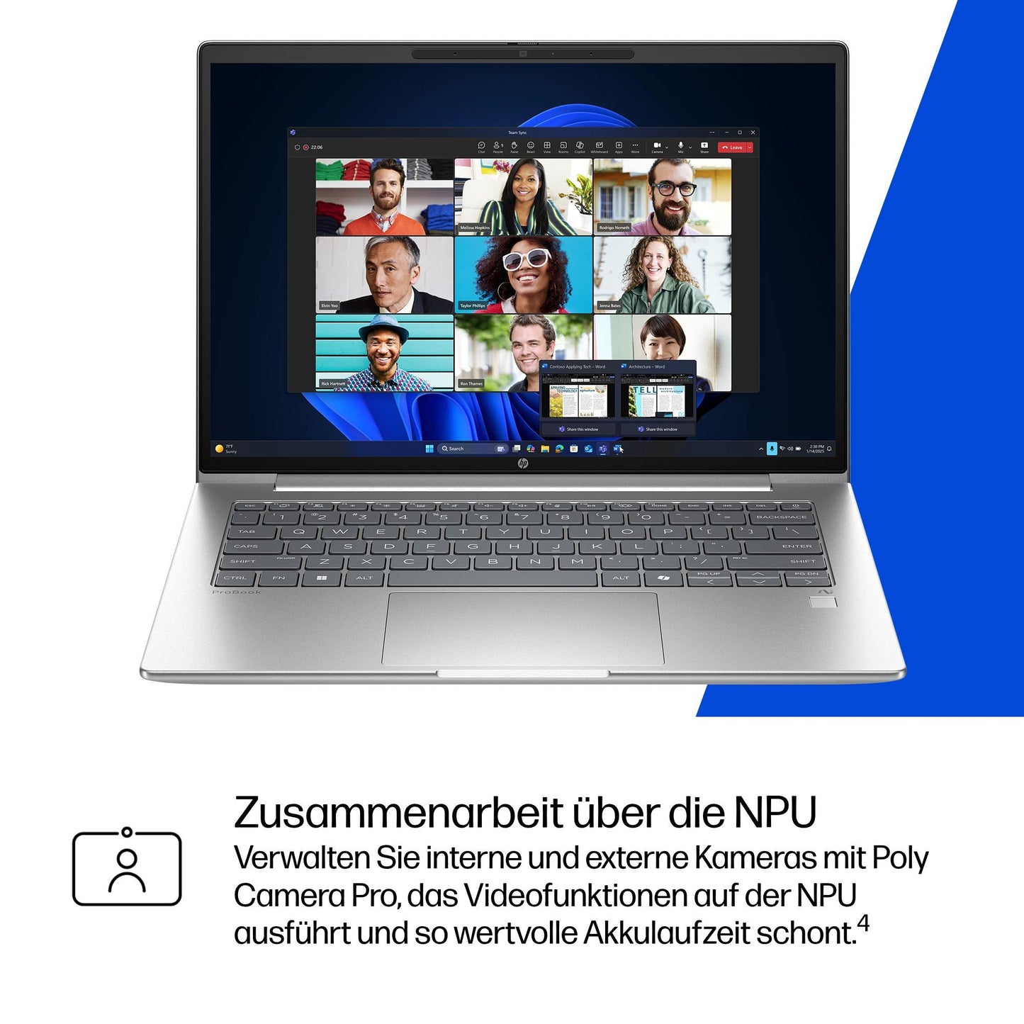 HP ProBook 4 G1i Notebook Next Gen AI - 177 - Grad Scharnierdesign - Notebook