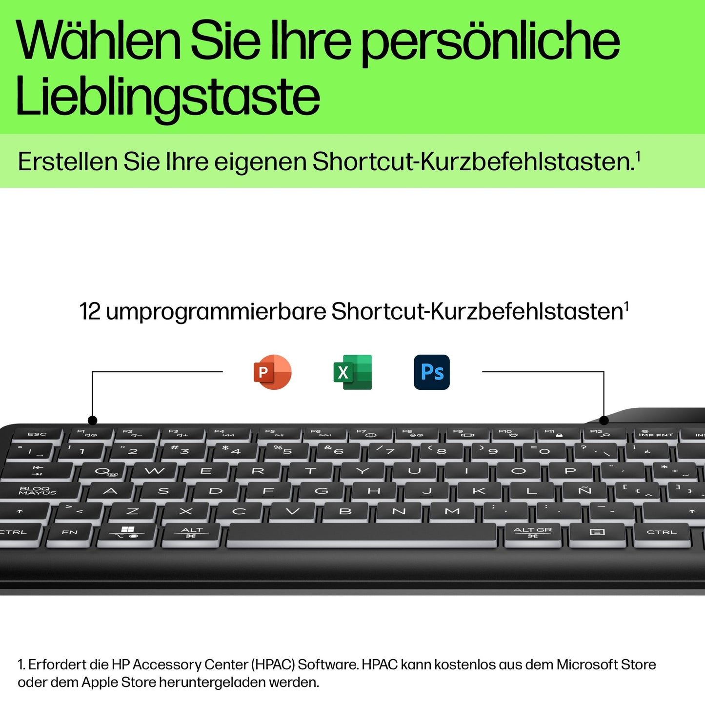 HP 405 Multi - Device Backlit Wired Keyboa - QWERTY - Tastatur