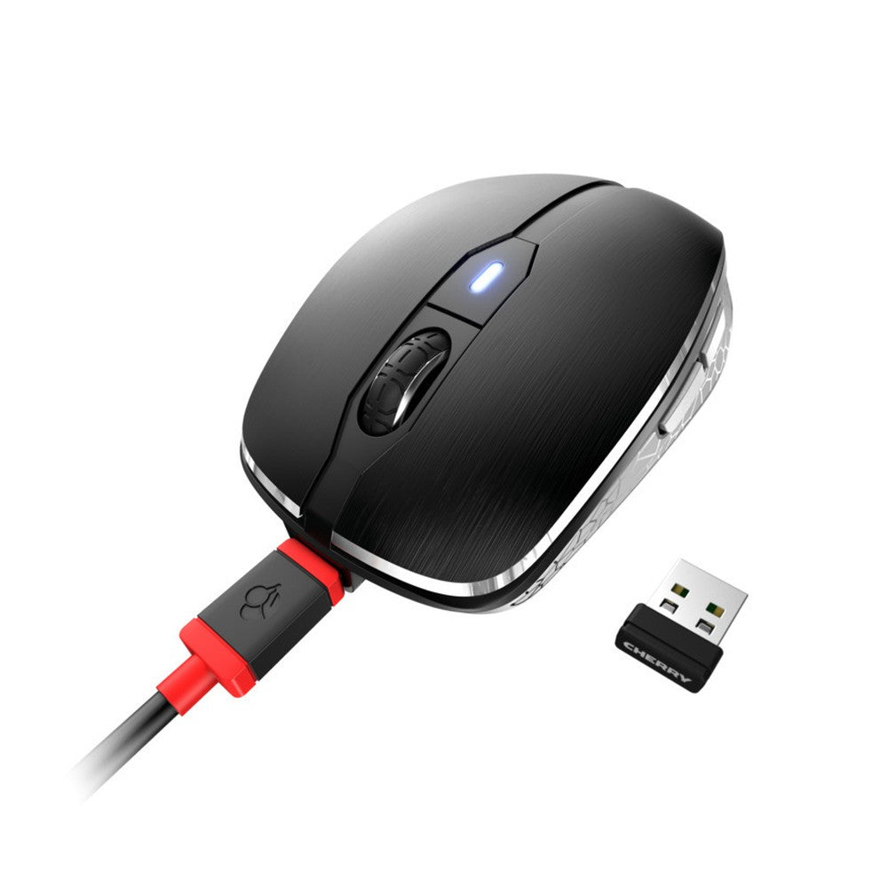 Cherry MW 8C ADVANCED - Beidhändig - Optisch - RF Wireless + Bluetooth - 3000 DPI - Schwarz - Grau - Maus