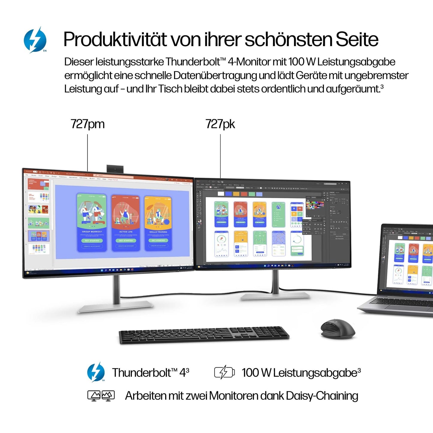 HP Series 7 Pro 727pk Monitor 27" 4K UHD - IPS - 68,6 cm - Monitor