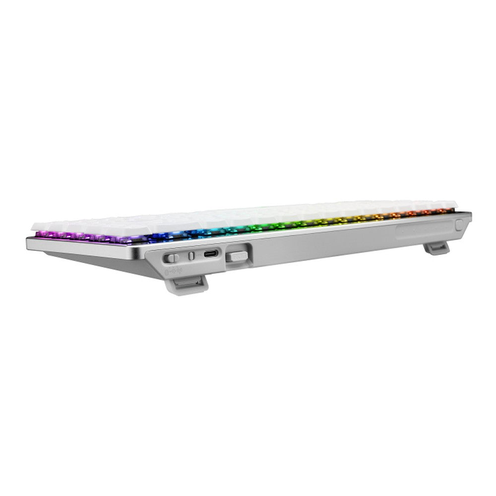 ASUS ROG Falchion RX Low Profile - Verkabelt & Kabellos - USB + RF Wireless + Bluetooth - Optischer Schlüsselschalter - QWERTZ - RGB - LED - Weiß - Tastatur