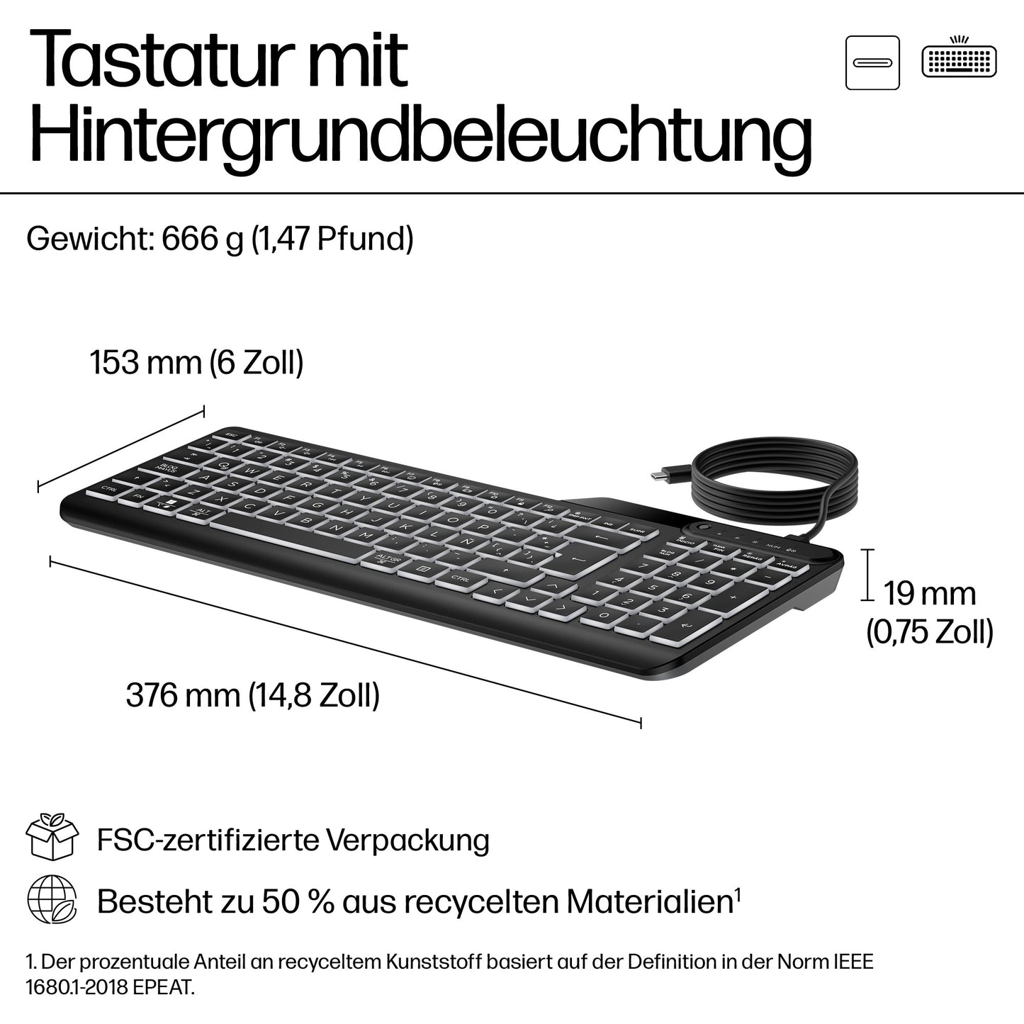 HP 405 - Multi - Device - 65% - compact - QWERTZ - Tastatur