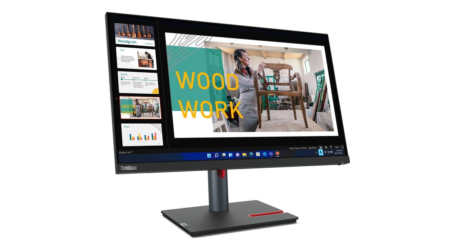 Lenovo ThinkVision P24q - 30 - 60,5 cm (23.8") - 2560 x 1440 Pixel - Quad HD - LED - 6 ms - Schwarz - Monitor