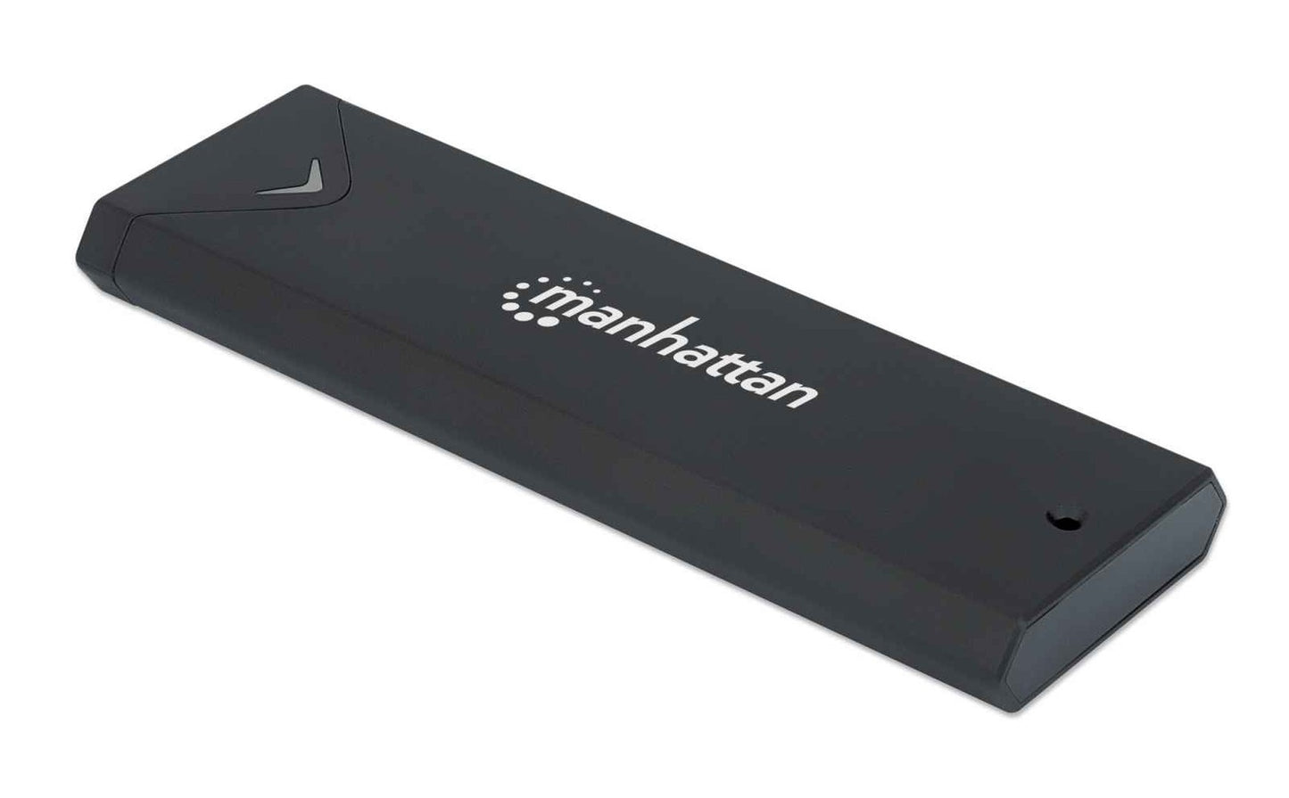 Manhattan M.2 NVMe SSD - Festplattengehäuse - USB 3.2 Gen 2 - USB - C - Buchsenanschluss für bis zu 10 Gbit/s - UASP - konform - Aluminium - schwarz - SSD - M.2 - M.2 - 10 Gbit/s - USB Anschluss - Schwarz - Gehäuse