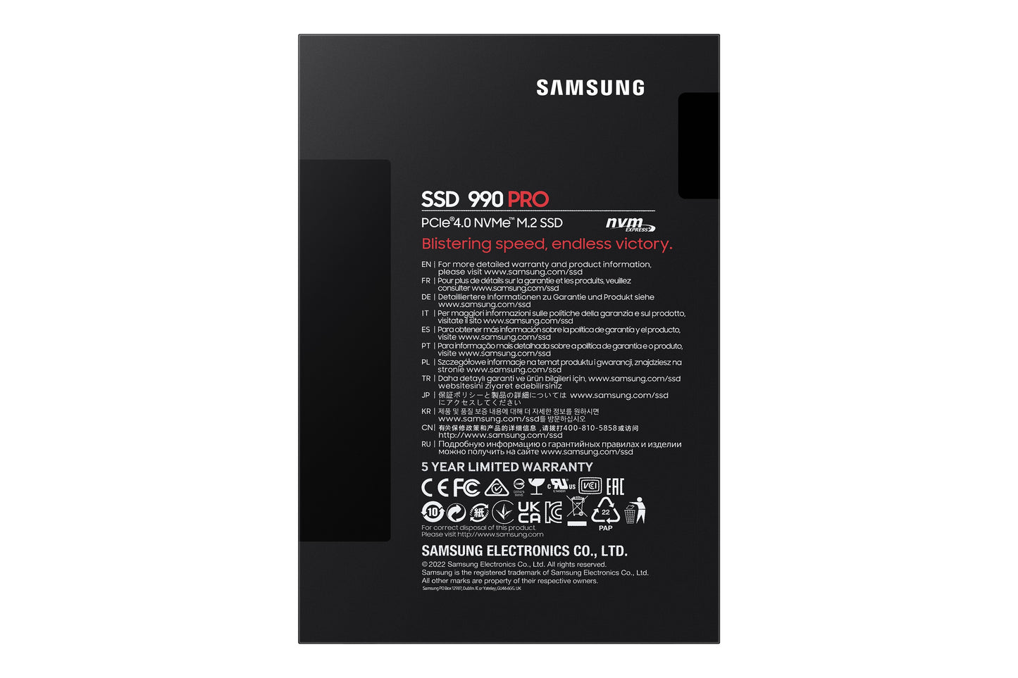 Samsung 990 PRO - 4 TB - M.2 - 7450 MB/s - SSD