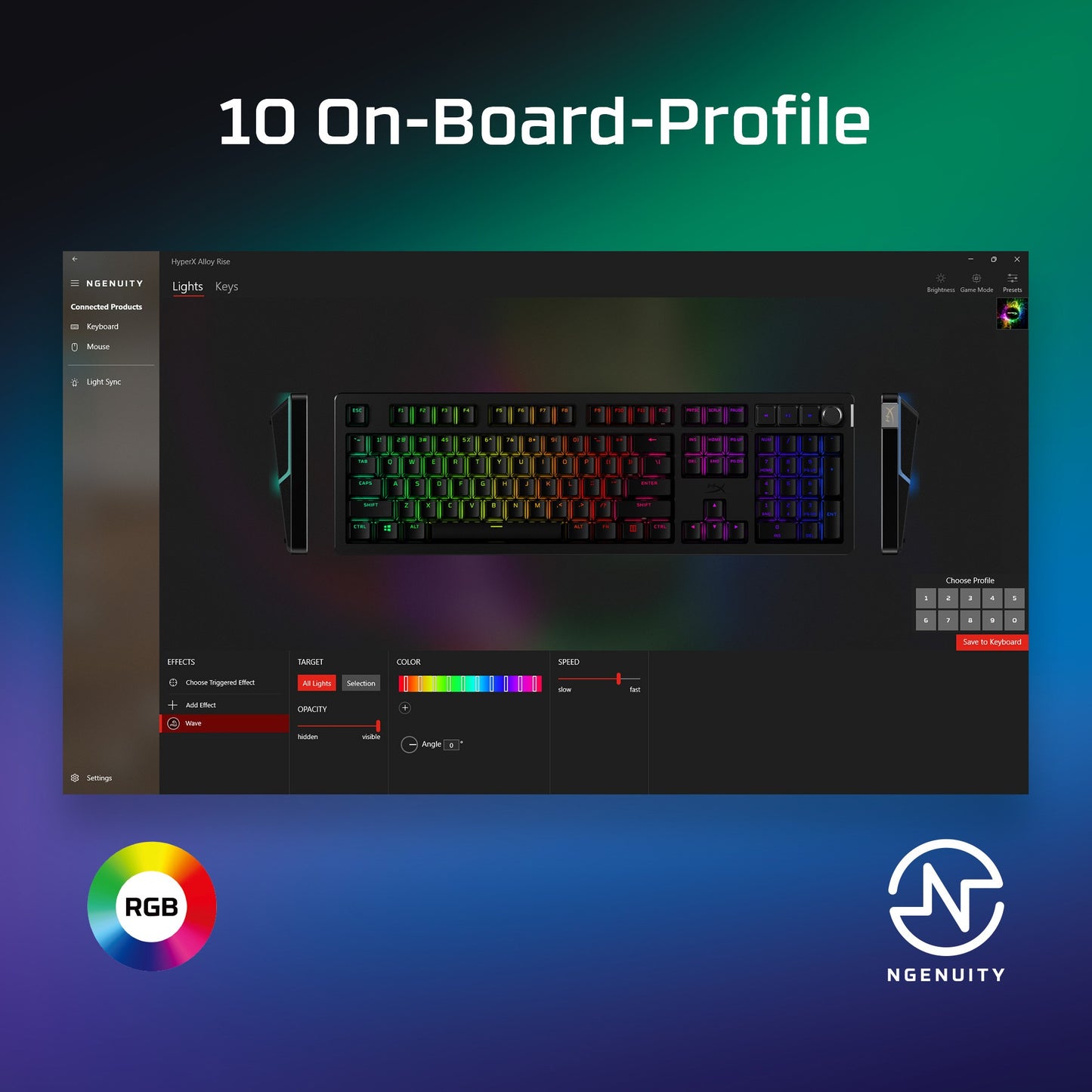 HyperX Alloy Rise Gaming Tastatur - USB Typ C - Tastatur