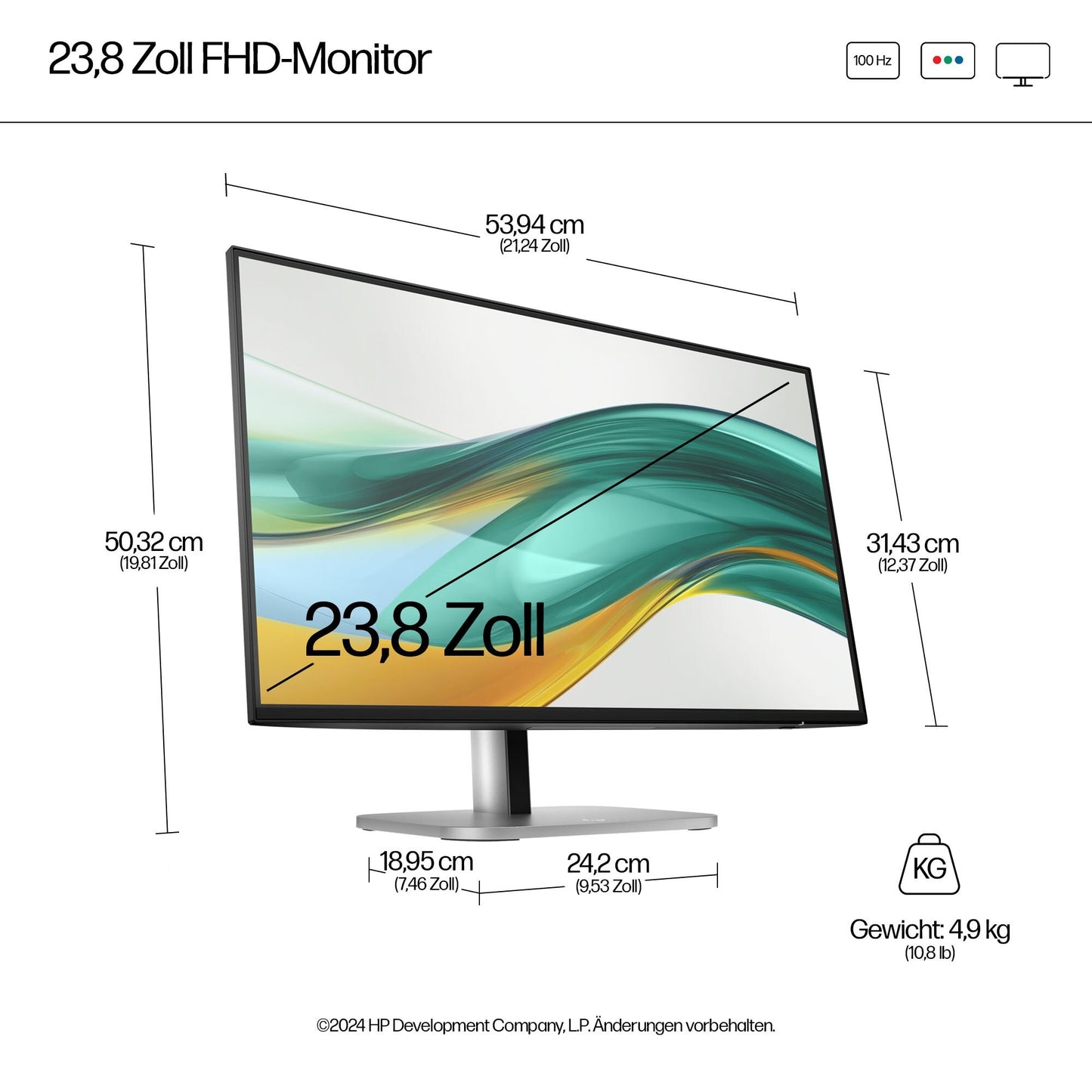 HP 524pf - Series 5 Pro - LED - 24 - 60,5 cm - Monitor