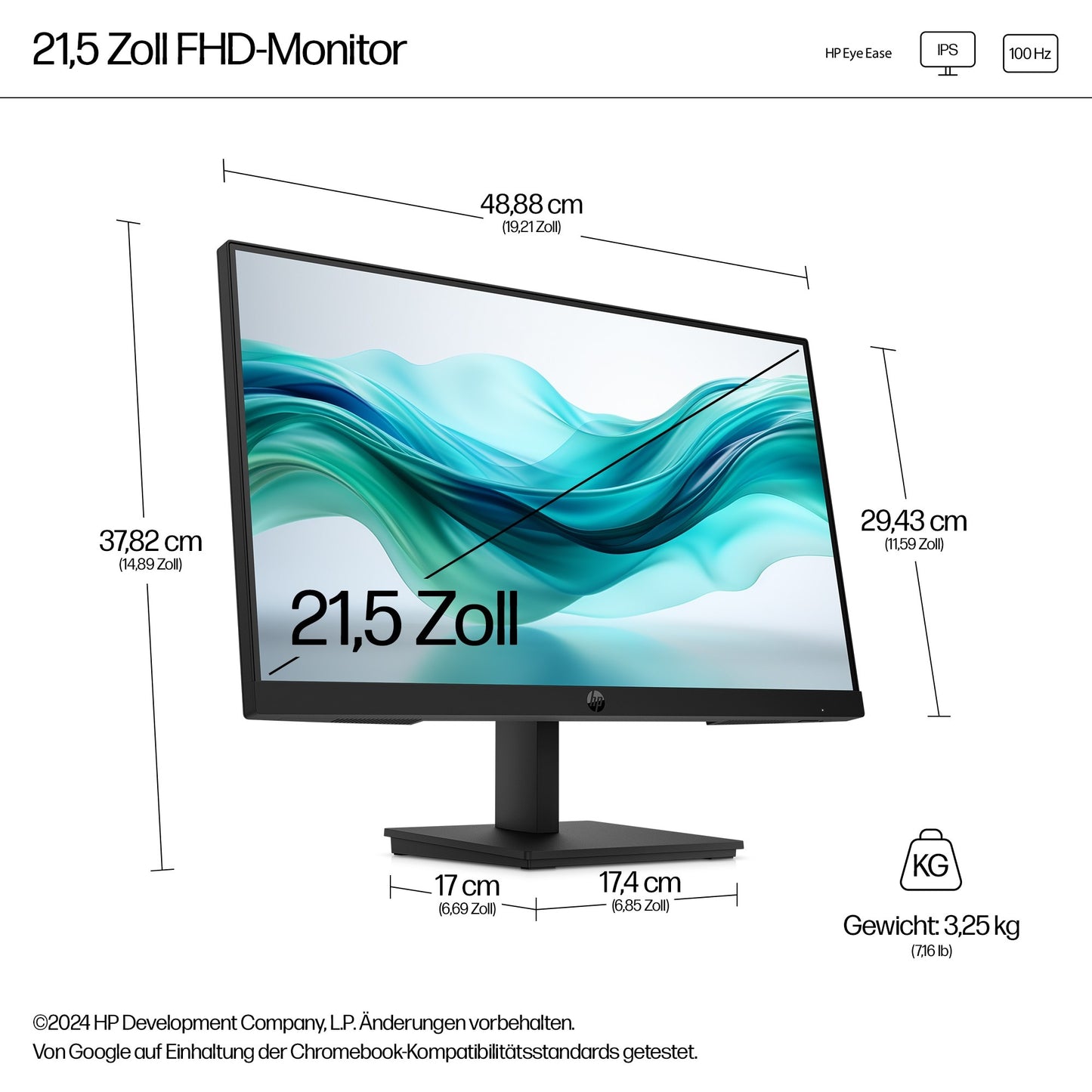 HP 322pf - Series 3 Pro - LED - 22" - 54,6 cm - Monitor