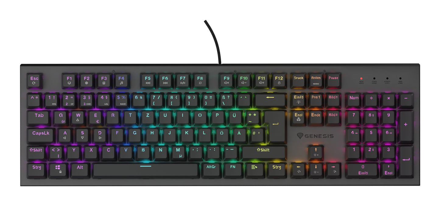 natec Gaming Tastatur Thor 303 brown kabelgeb. DE - Tastatur