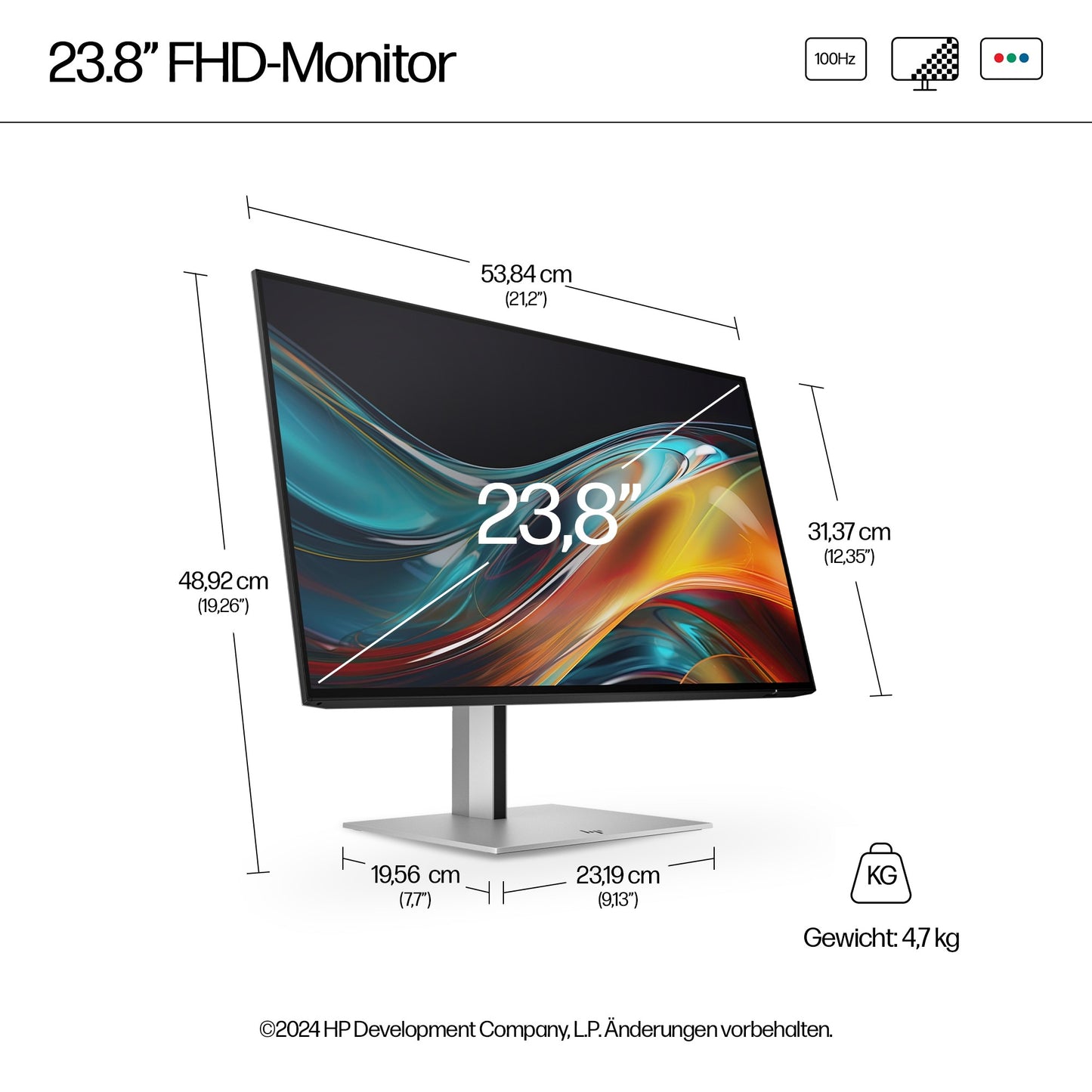 HP Series 7 Pro Fhd Monitor - 724pf - 60,5 cm - Monitor