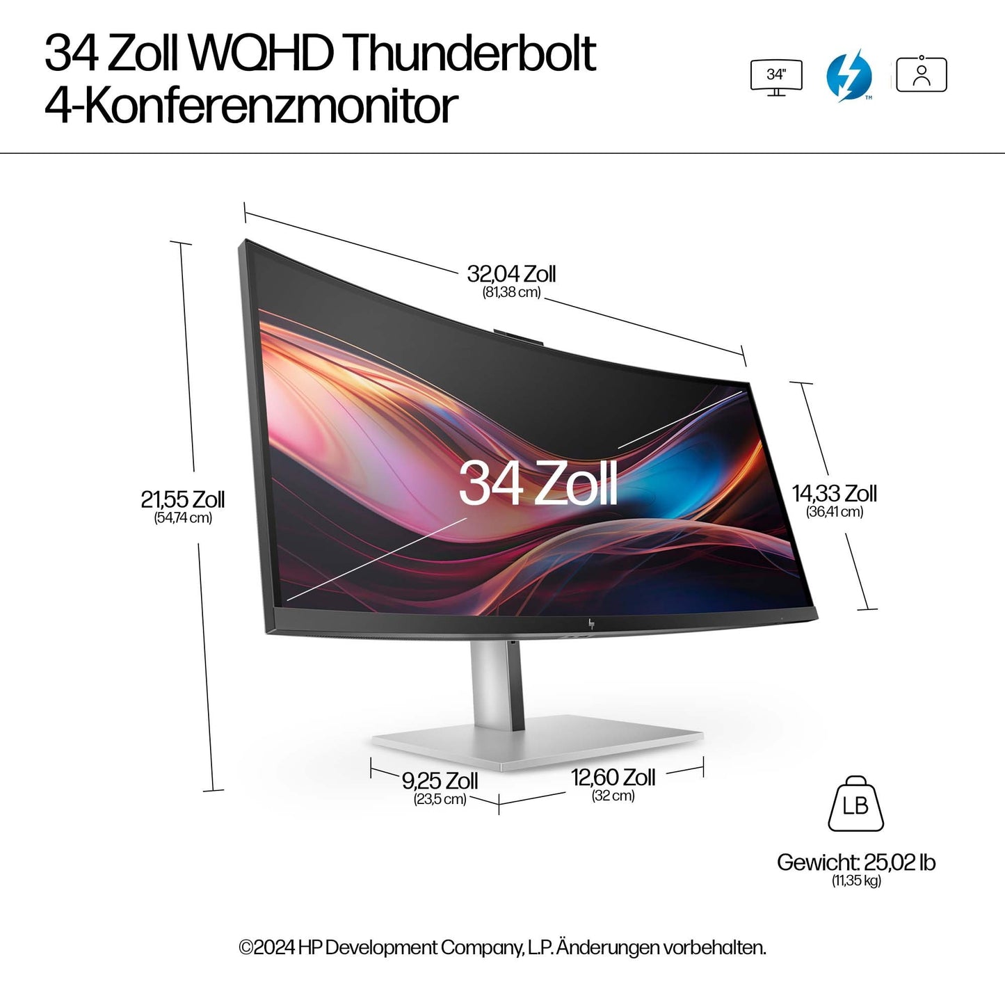 HP Series 7 Pro 734pm 34" - 86,4 cm - Monitor