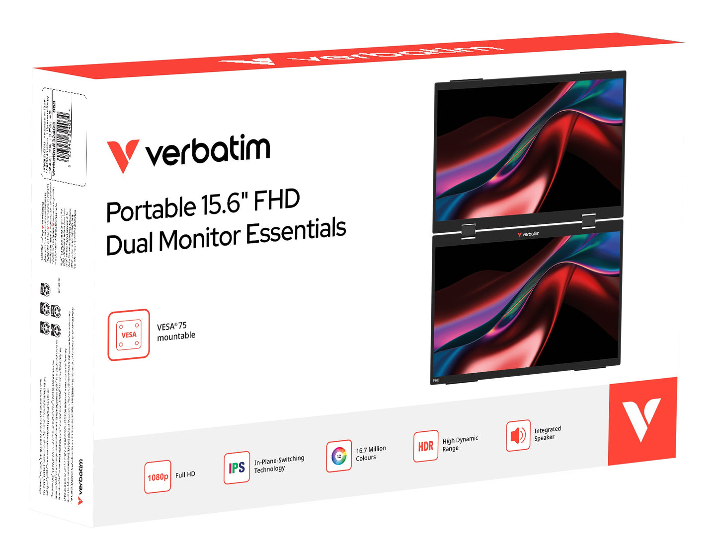 Verbatim Portable 15.6 Dual Monitor Essentials - Monitor