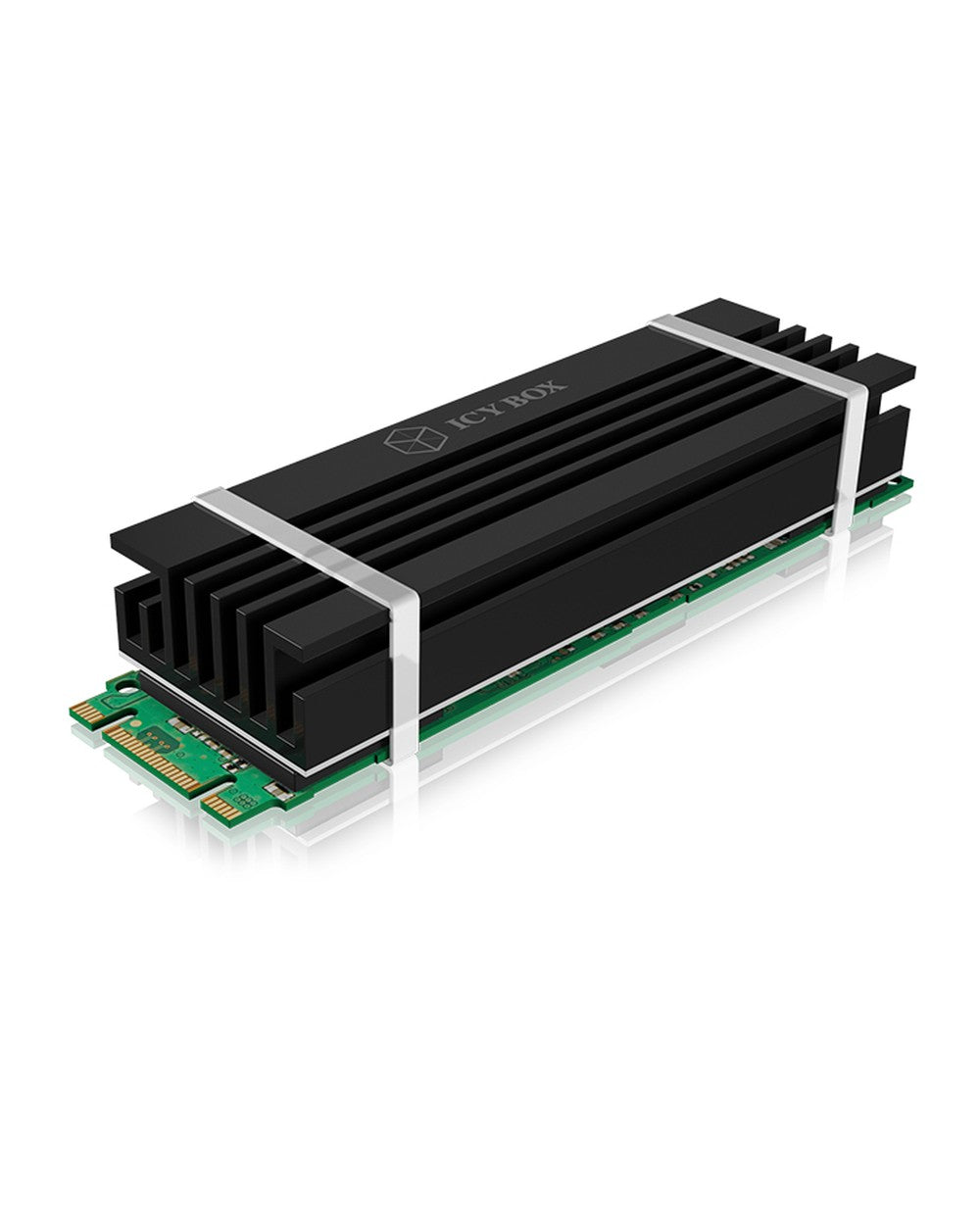 ICY BOX IB - M2HS - 70set für M.2 2280 SSD - Aluminium - 10 mm dick/Radiator - Schwarz - Kühler