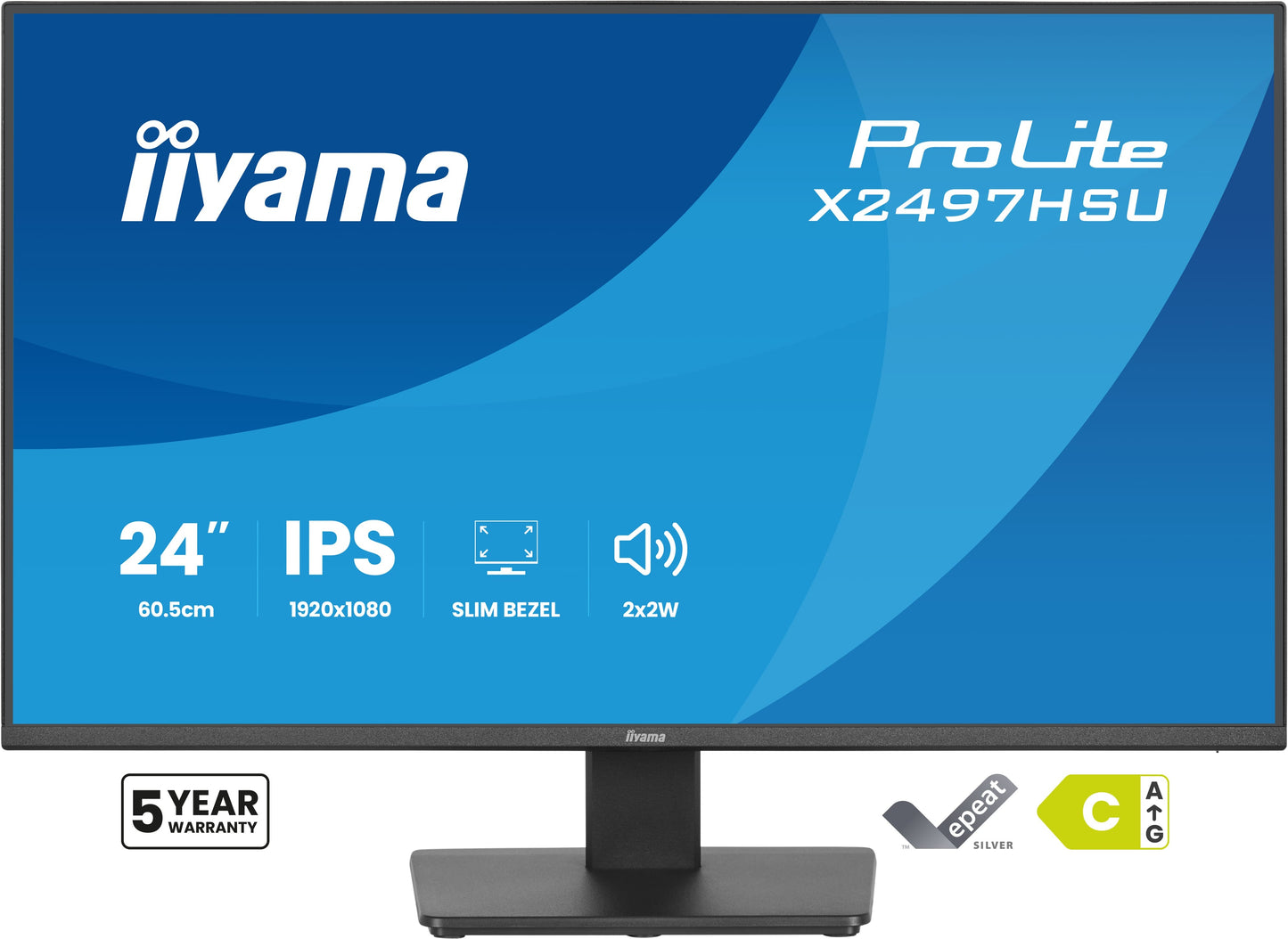 Iiyama X2497HSU - B1 4 24" LCD Full HD IPS Black - 60,5 cm - Monitor