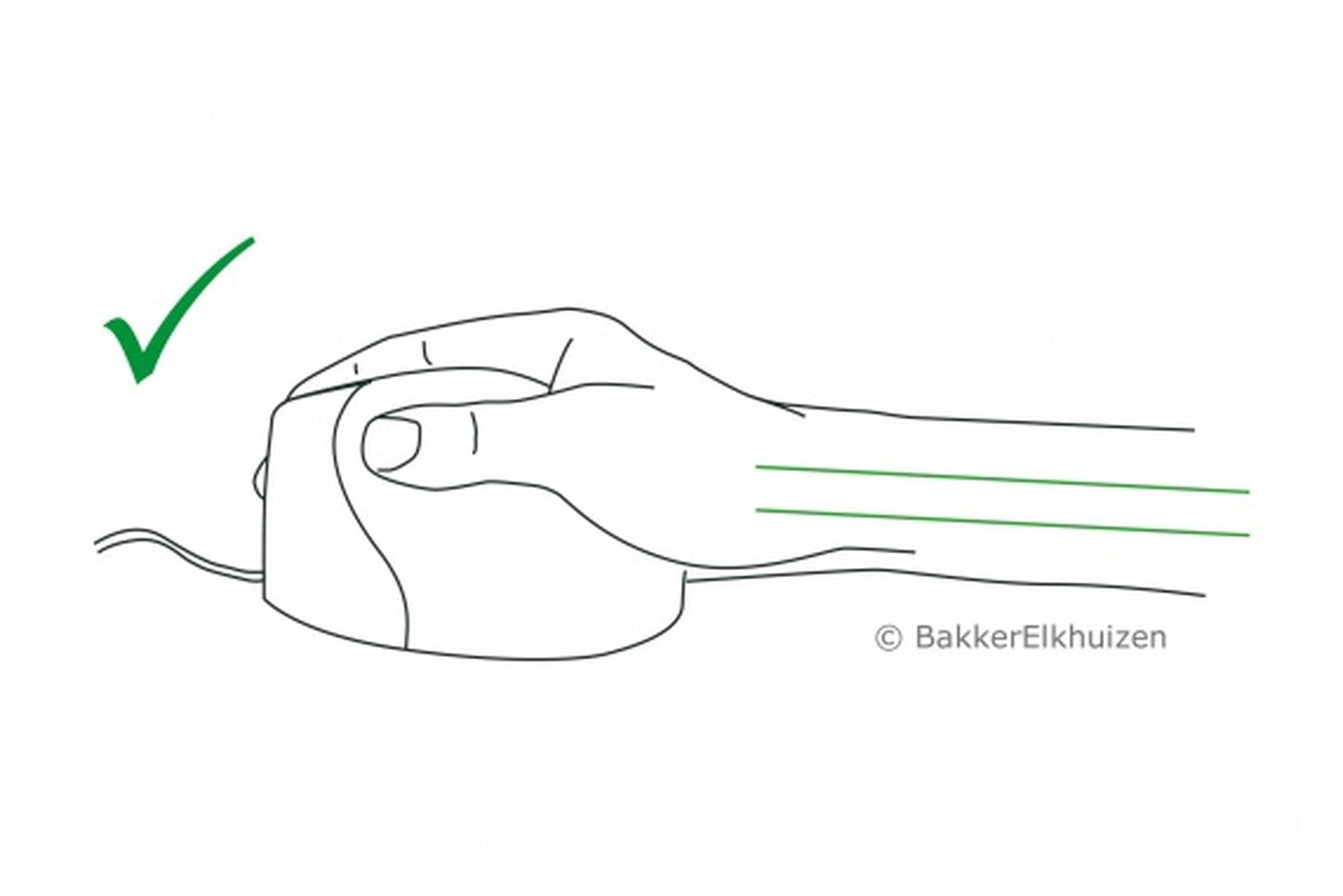 Bakker Evoluent4 Mouse Small Wireless (Right Hand) - rechts - Vertikale Ausführung - Laser - RF Wireless - 2600 DPI - Schwarz - Braun - Maus