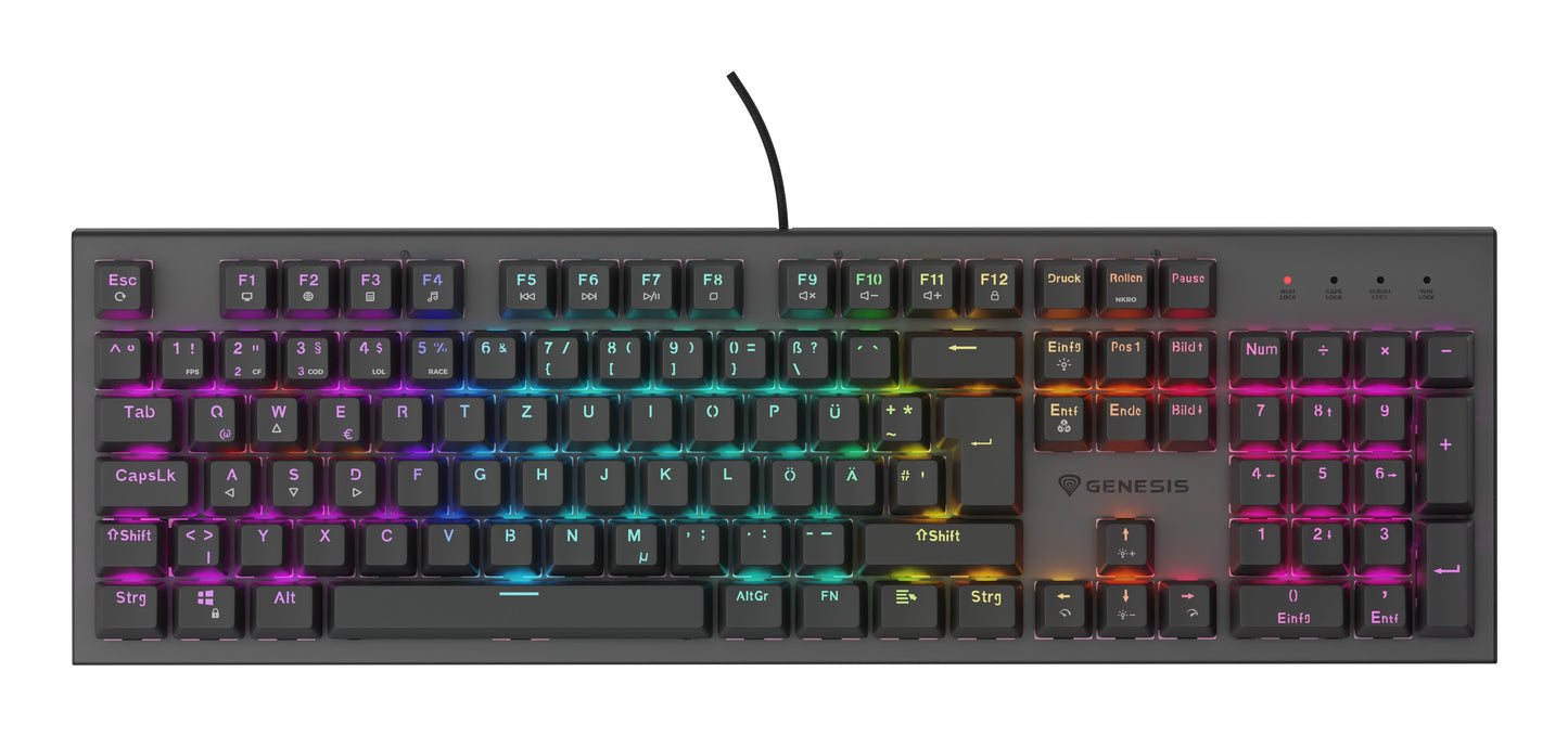 natec Gaming Tastatur THOR 303 silent kabelgeb. DE - Tastatur
