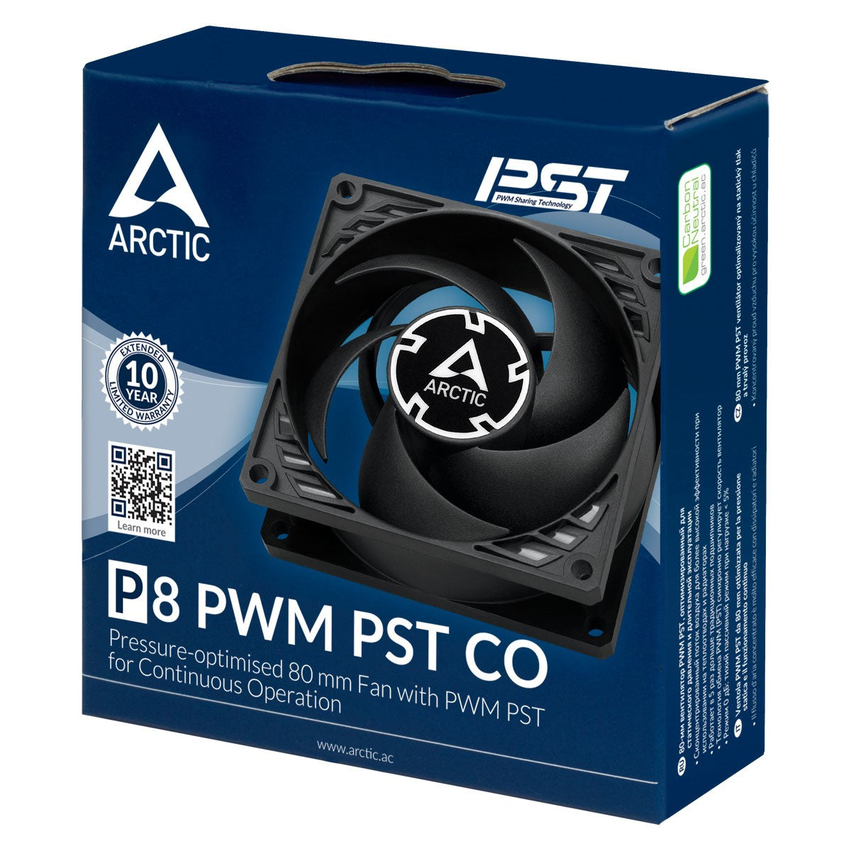 Arctic P8 PWM PST CO - Ventilator - 8 cm - 3000 RPM - 0,3 Sone - 23,4 cfm - 40,3 m³/h - Kühler
