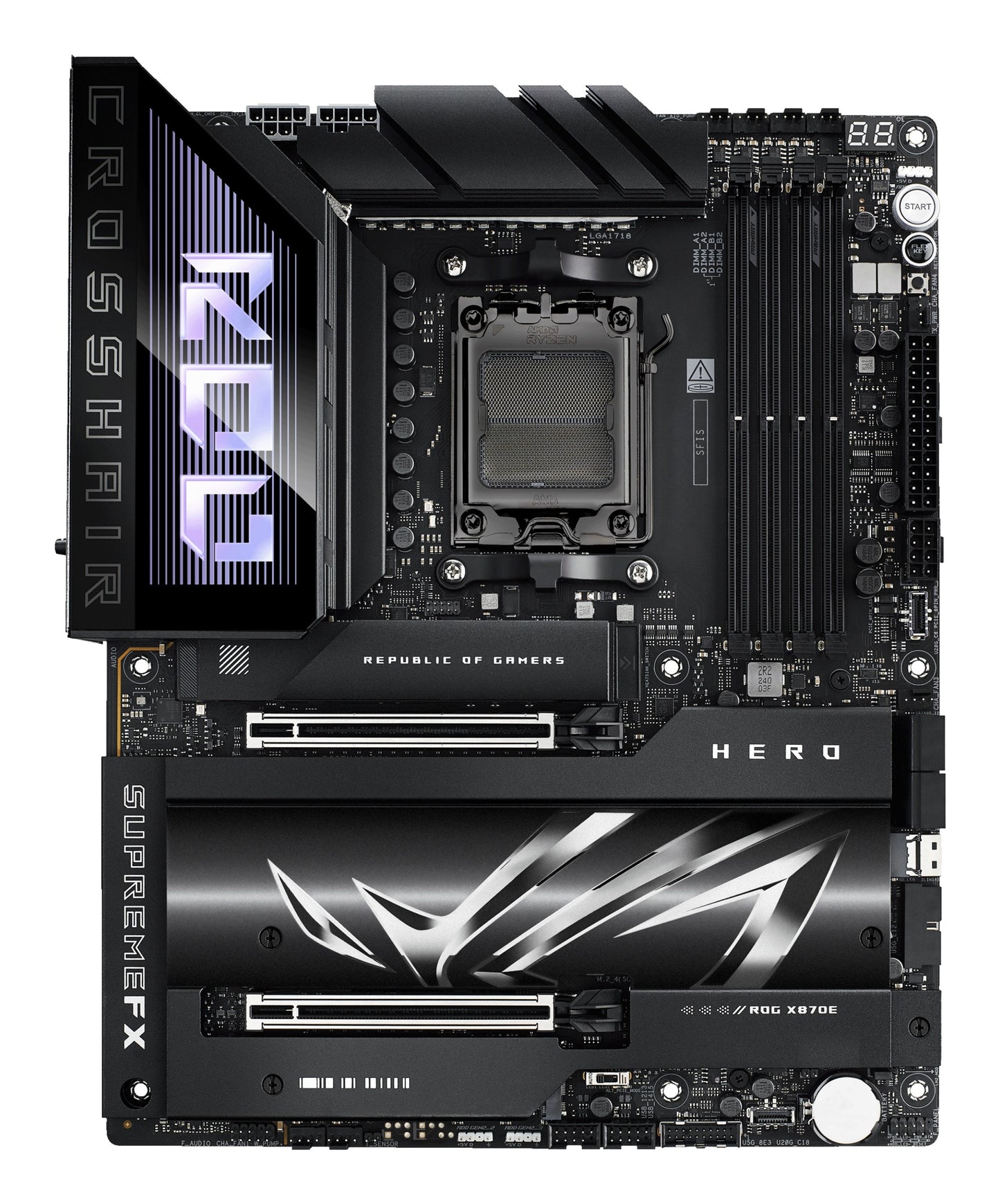 ASUS ROG CROSSHAIR X870E HERO - Motherboard - ATX - Socket AM5 - AMD X870E Chips... - AMD Sockel AM5 (Ryzen Zen4) - Mainboard