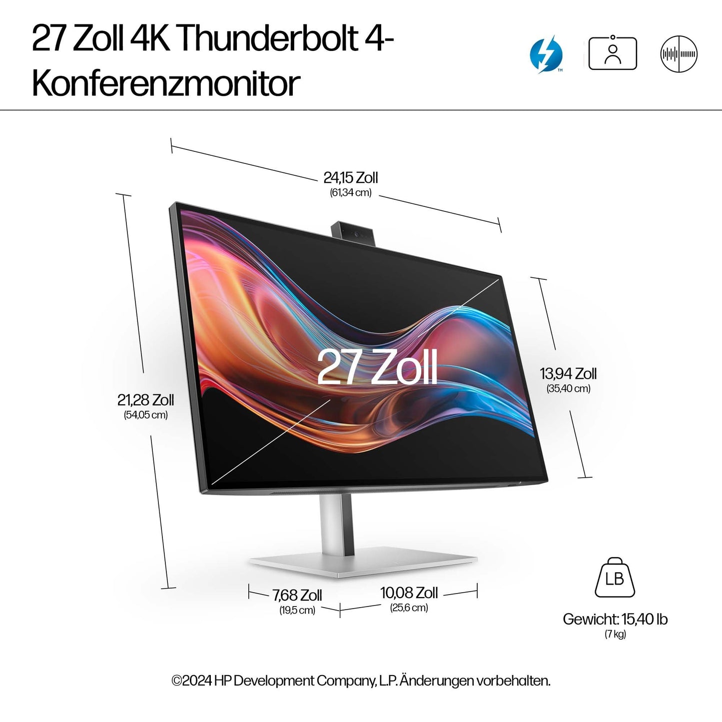 HP 727pm - Series 7 Pro - LED - 27" - 68,6 cm - Monitor