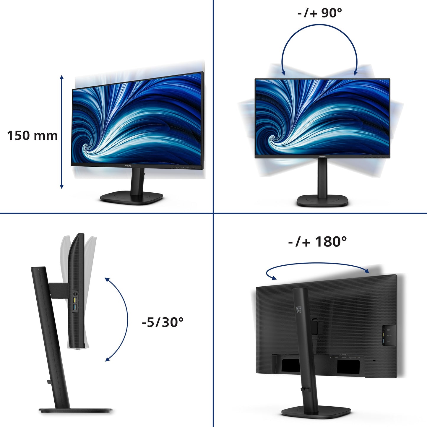 Philips 24B2N3200J Monitor 24" - 60,5 cm - Monitor