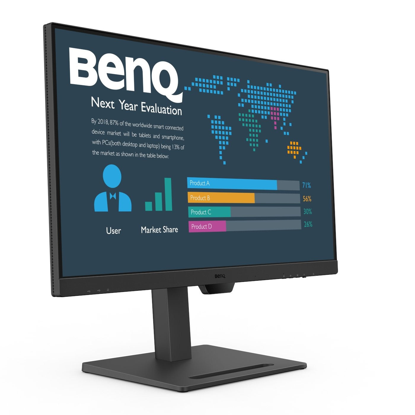 BenQ BL2790QT - 68,6 cm (27") - 2560 x 1440 Pixel - Quad HD - LED - 5 ms - Schwarz - Monitor